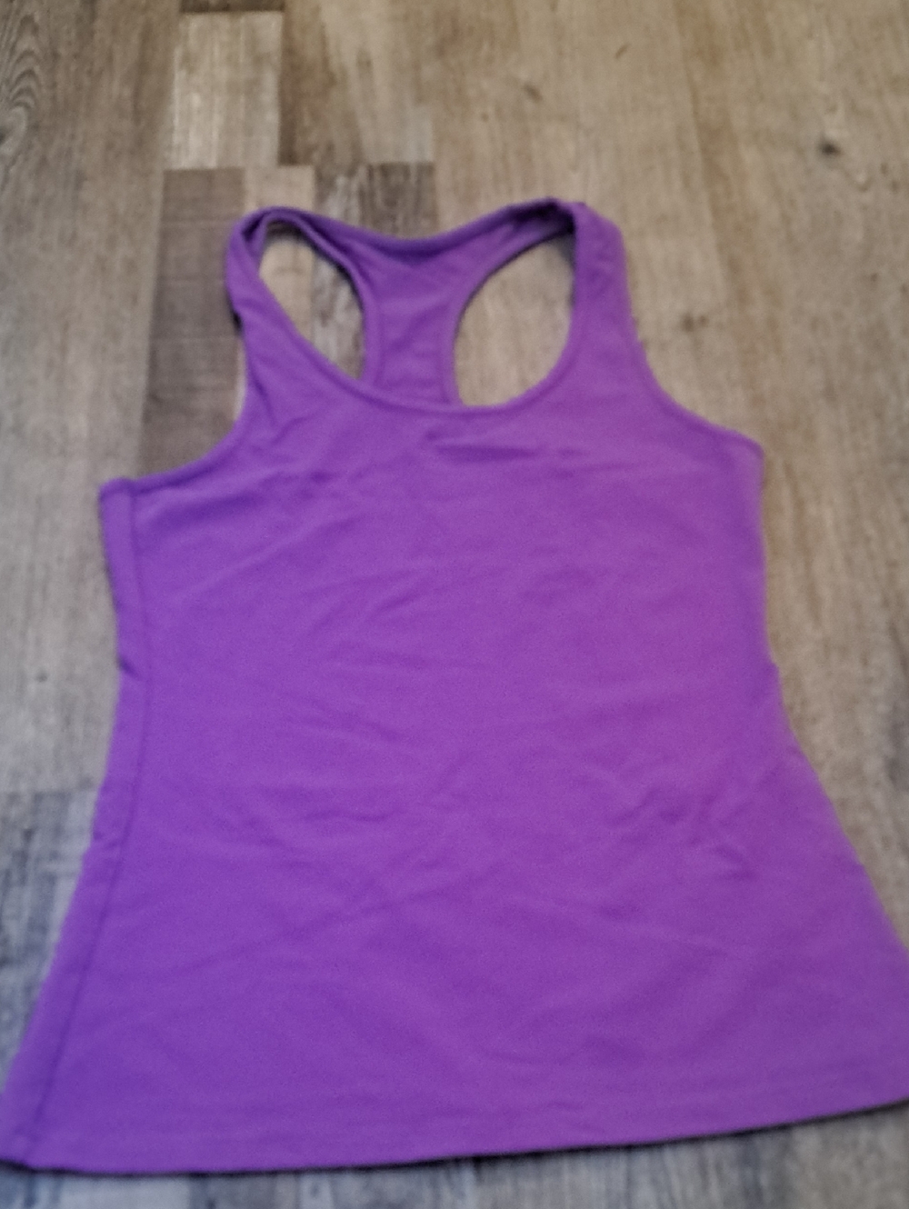 Montiel Purple Racerback Tank Top - Lightweight Stretch